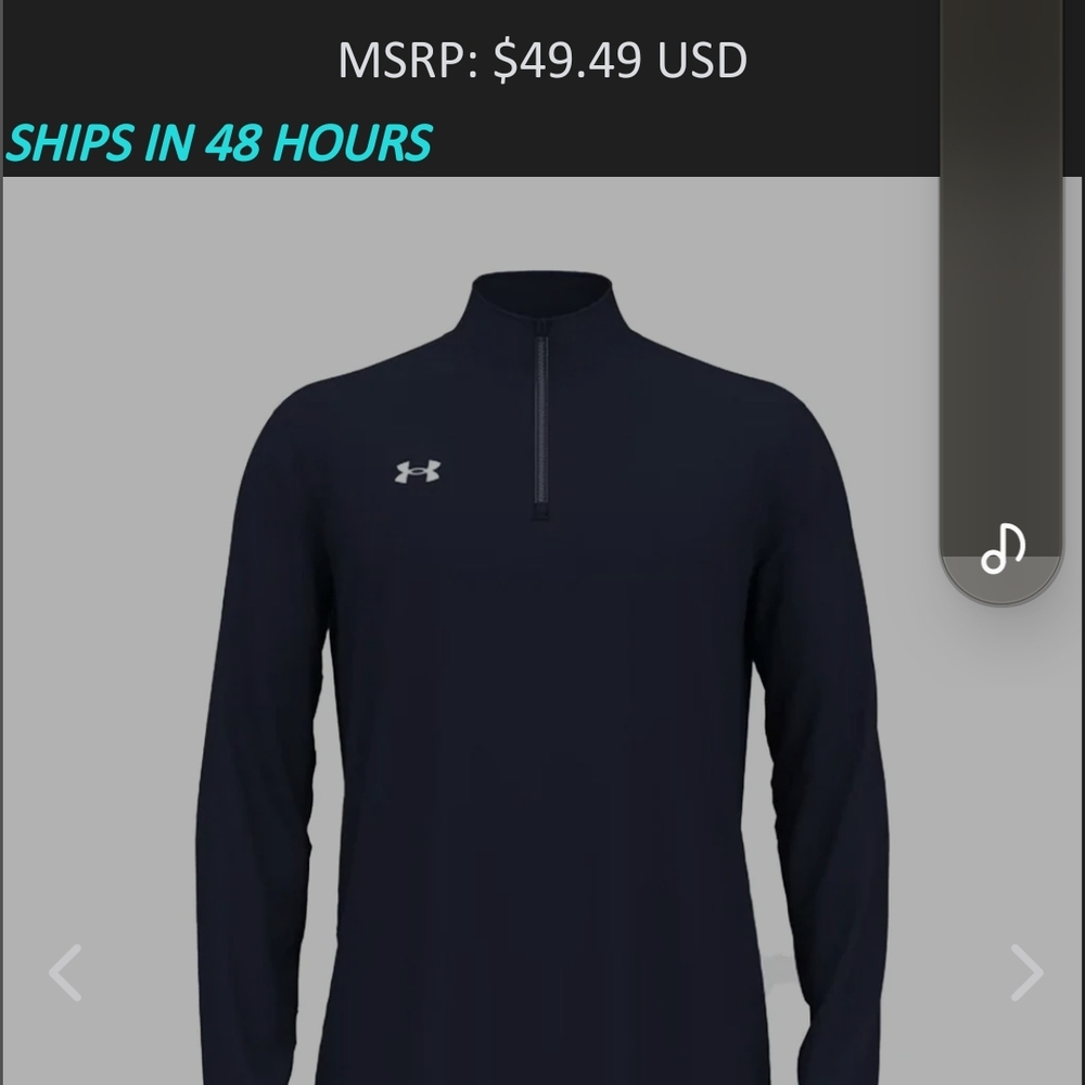 Under Armour Black Quarter-Zip Pullover
